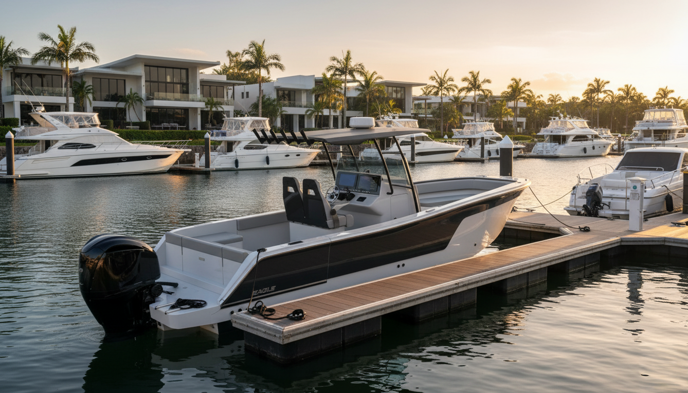 Eagle 25 docked at marina